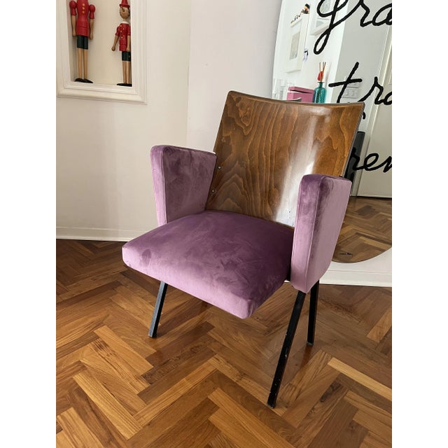 Mid- Century Theatre Armchair, 1950s For Sale - Image 4 of 8