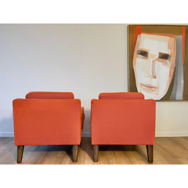 1950s 1950s Pair of Edward Wormley for Dunbar Lounge Chairs For Sale - Image 5 of 8