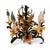 Mid-Century Modern Vintage Toleware Floral Lily Chandelier 5-Light Painted Metal Ceiling Fixture For Sale - Image 3 of 5