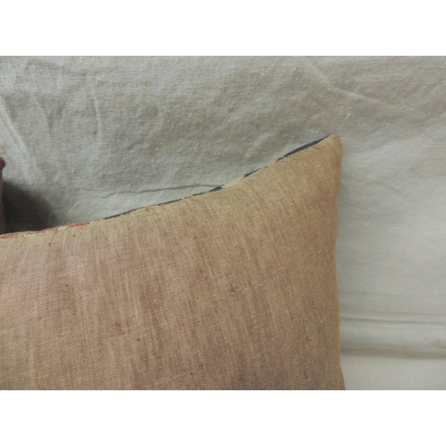 Vintage Orange and Black Square Batik Decorative Pillows - a Pair Linen backings No inserts Zipper closures. Size: 18”W x...