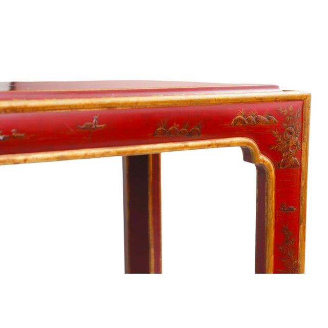 Red Red Chinoiserie Coffee Table For Sale - Image 8 of 11