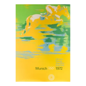 1972 Munich Olympics Poster, Equestrian (Large) - Otl Aicher
