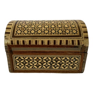 1950s Inlaid Domed Box For Sale