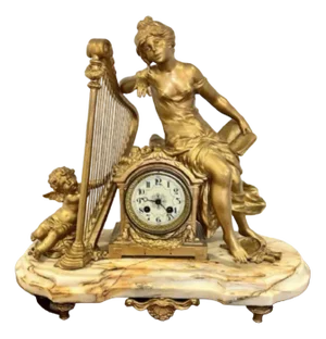 Large Victorian Mantle Clock, 1880s