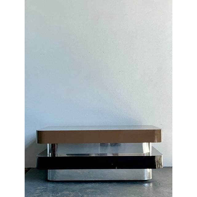 Vintage 80s Stacked Laminate Coffee Table For Sale - Image 4 of 12
