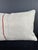 Turkish Hemp Pillow Cushion Natural Beige Red Pillow Cushion Cover 16" x 24" For Sale - Image 4 of 4