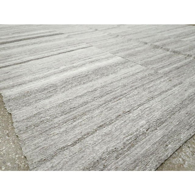 Galerie Shabab Collection Grey Mid-20th Century Handmade Turkish Flatweave Kilim Accent Rug For Sale - Image 9 of 10