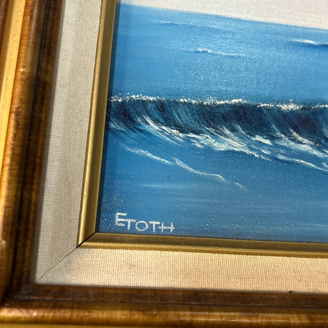 Impressionist 1990’s Original Impressionist Seascape Painting “Secluded Beach” For Sale - Image 3 of 7