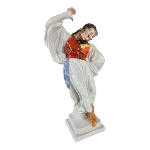 1950s Herend Dancing Man Figurine – Hand Painted Hungarian Porcelain