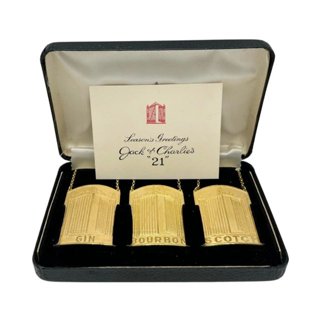 Mid 20th Century The 21 Club Jack & Charlie’s Season’s Greetings Decanter Tags - Set of 3 For Sale - Image 17 of 17