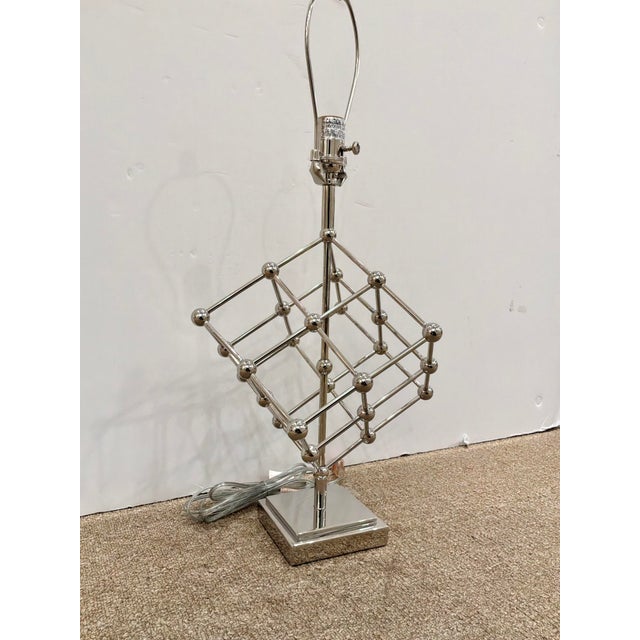 Modern Regina Andrew Cubic Lamp Polished Nickel. For Sale - Image 3 of 5
