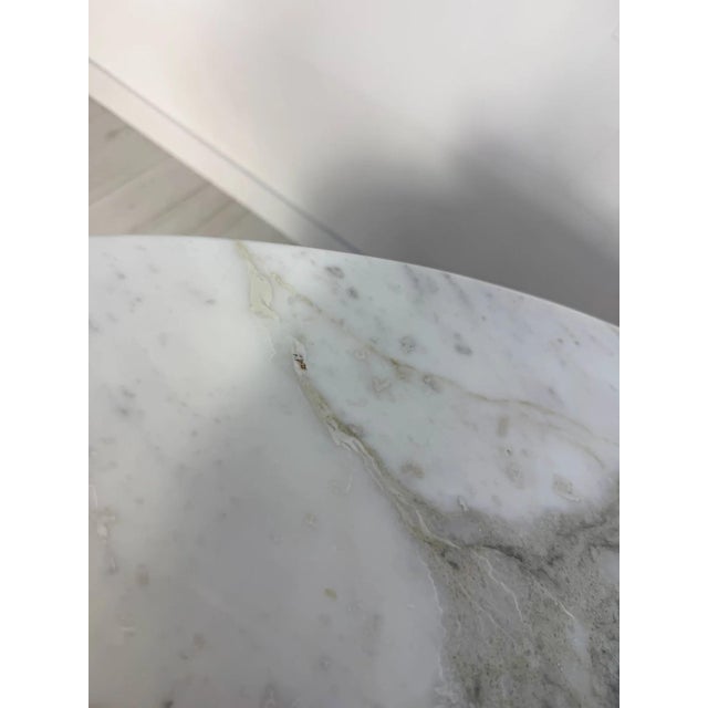 Stone Vintage Oval Arabescato Marble Dining Table by Florence Knoll for Roche Bobois, 1960s For Sale - Image 7 of 8