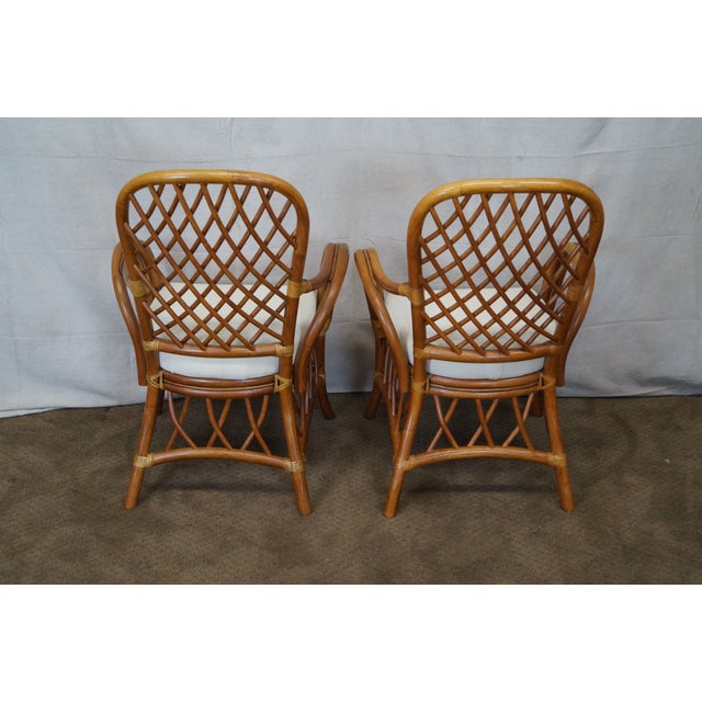 South Sea Rattan Collection Glass Top Dining Set Chairish