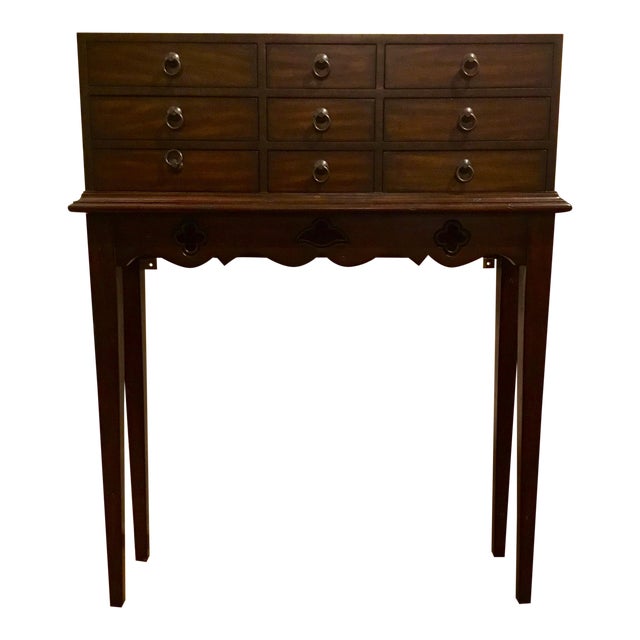 Maitland Smith Transitional Dark Walnut Finished Hunt Club Lowboy