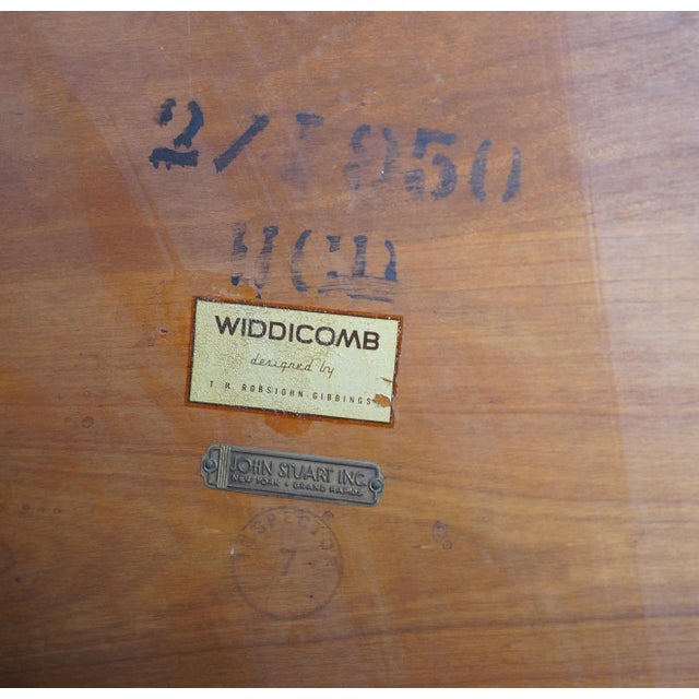 Freeform Walnut Brass Coffee Table, Model 1759 by t.h. Robsjohn-Gibbings, 1950s For Sale - Image 18 of 18