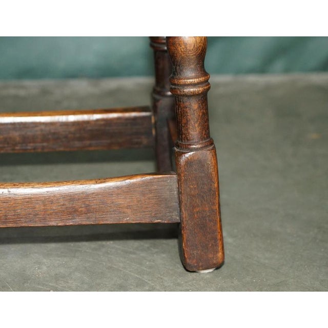17th Century English Oak Joint Stool with Turned Legs For Sale - Image 10 of 18