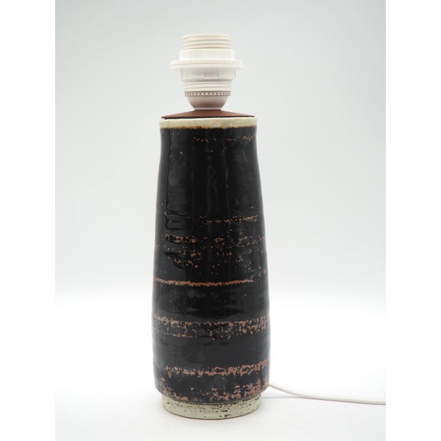 Swedish Glazed Stoneware Table Lamp by Sylvia Leuchovius for Rörstrand Studio, 1960s For Sale - Image 10 of 10