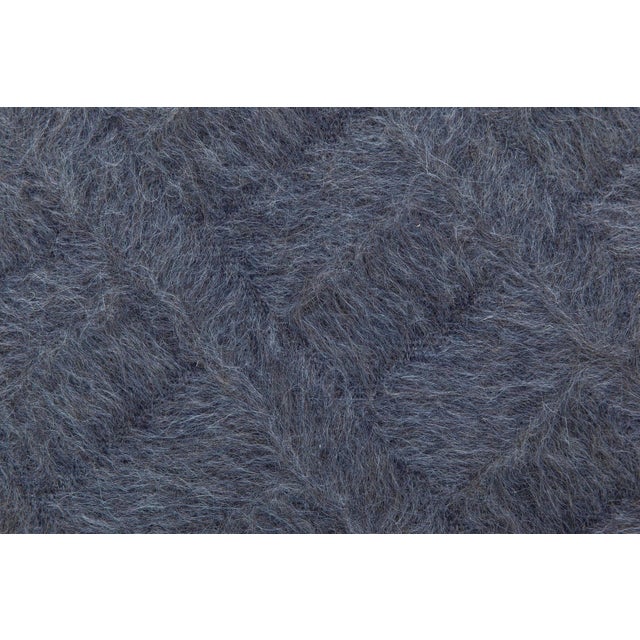 Modern geometric goat hair rug by Doris Leslie Blau. Size: 6'3" × 8'0" (190 × 243 cm). This unique double modern area rug...