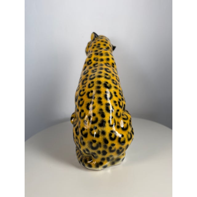 Italian Ceramic Leopard Family Figures, 1960s, Set of 3 For Sale - Image 3 of 18