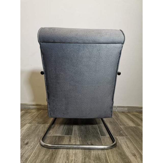Textile Bauhaus Lounge Chair from Mücke Melder, 1940s For Sale - Image 7 of 18