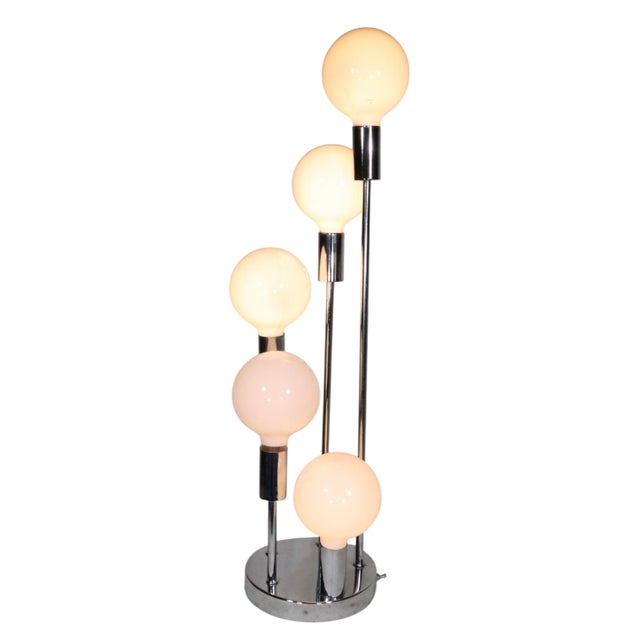 Mid 20th Century Chrome Spiral Twist Table Lamp by Sonneman c.1970's For Sale - Image 5 of 13