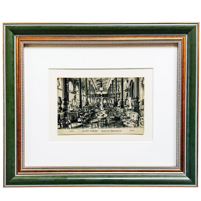 French Early 20th Century Curated Parisian Architecture & History Framed Postcard Collection - Set of 6 For Sale - Image 3 of 14