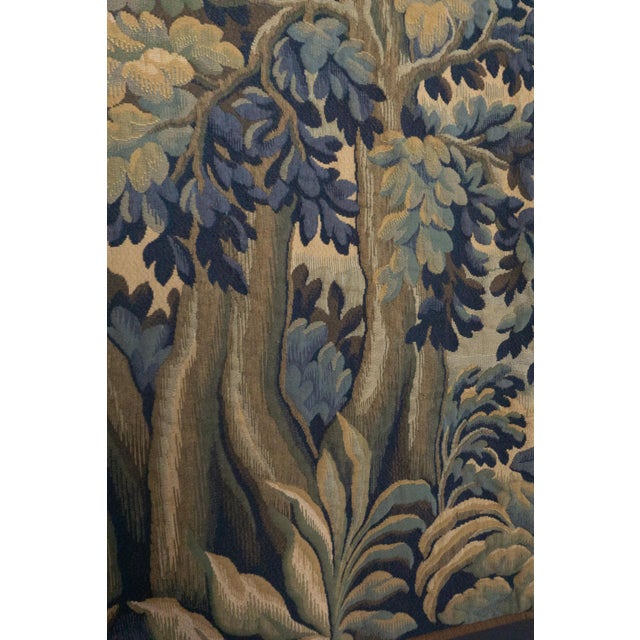 20th Century aubusson verdure tapestry showcasing the exceptional craftsmanship of the historic French weaving ateliers....