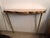 Brass Wall-Mounted Console Table with Pink Glass Top, Italy, 1940s For Sale - Image 11 of 12