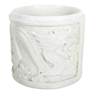Vintage Carved Stone Dragon Planter