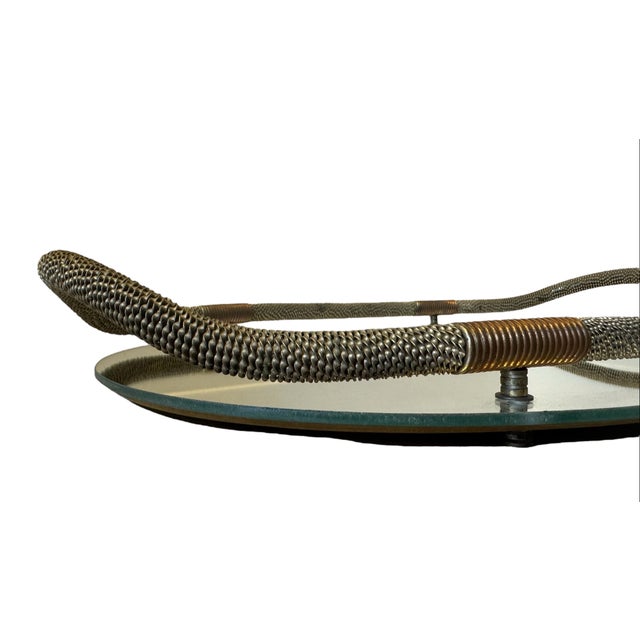 Wood Vintage Art Deco Mirrored Tray Attributed to Fontana Arte For Sale - Image 7 of 13