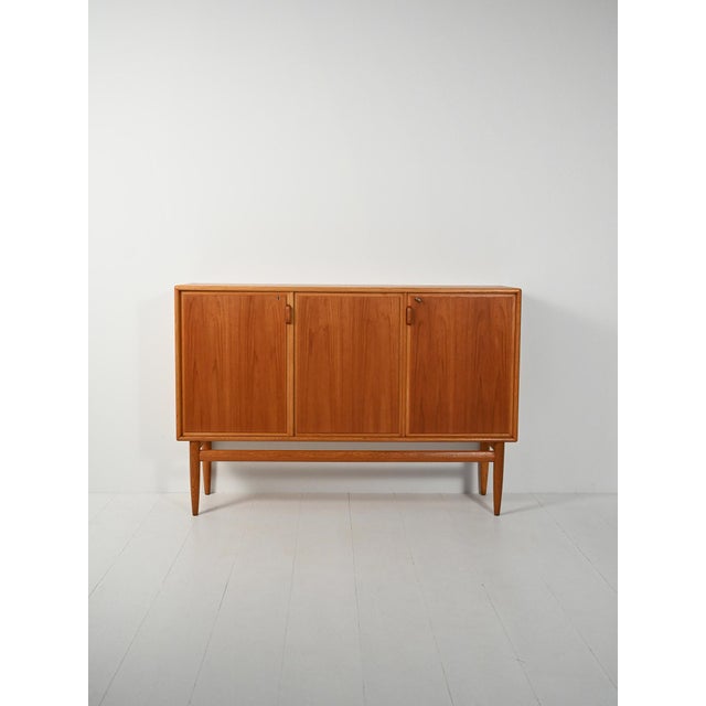 Scandinavian 3-Door Highboard in Oak and Teak, 1950s-1960s For Sale - Image 11 of 11