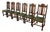 Berkey & Gay Antique English Jacobean Carved Walnut Dining Chairs, Set of Six For Sale