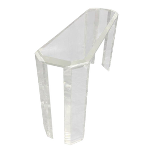 Signed 1974 Lucite Console Table by Charles Hollis Jones, Los Angeles