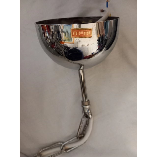 Metal Hanging Lamp by Gaetano Sciolari for Sciolari, 1970s For Sale - Image 7 of 10