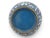 Chinese Cloisonne Turquoise & Cobalt Blue Enamel Flower Small Brass Vase For Sale - Image 10 of 10