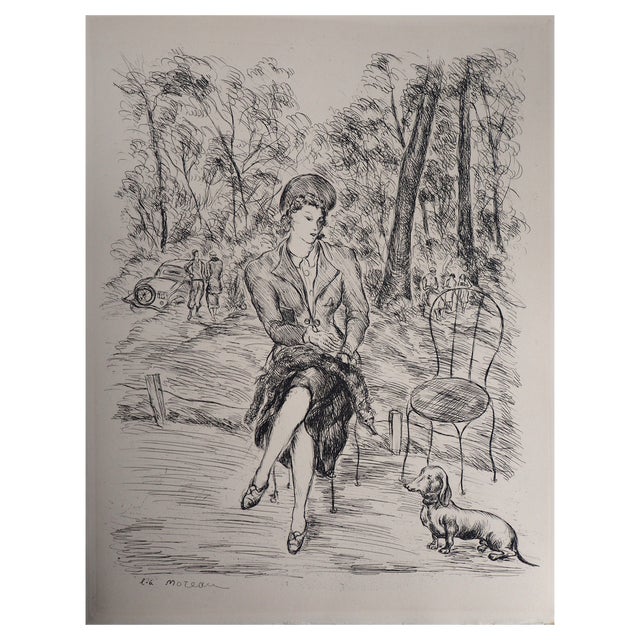Luc,Albert Moreau, Jardins De Paris, 1937, Original Etching For Sale