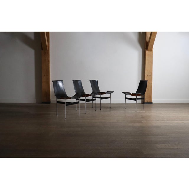 T-Chairs by Katavolos, Kelley and Littell for ICF De Padova, Italy, 1952, Set of 4 For Sale - Image 6 of 11