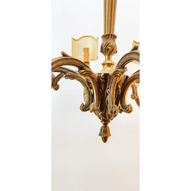 Vintage Chandelier with Parchment Fans For Sale - Image 17 of 18