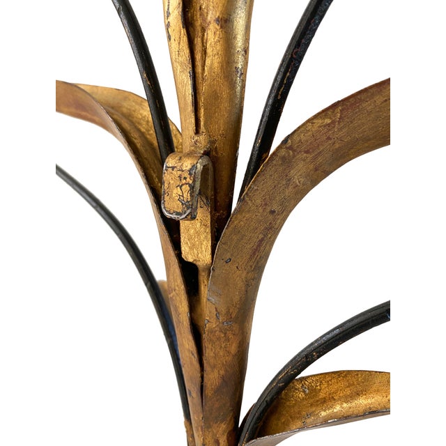 Pair of Large Mid 20th Century Metal Candle Sconces For Sale - Image 12 of 12