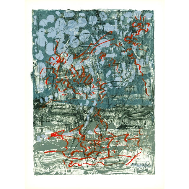 1970 Lithograph by Jean-Paul Riopelle Untitled III For Sale
