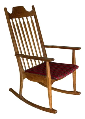 In Style of Eg Møbler Razorblade Oak Rocking Chair Danish Mid-Century Modern 1960s