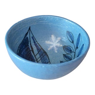 Vintage Wildweed Aspen Blue Studio Pottery Bowl For Sale
