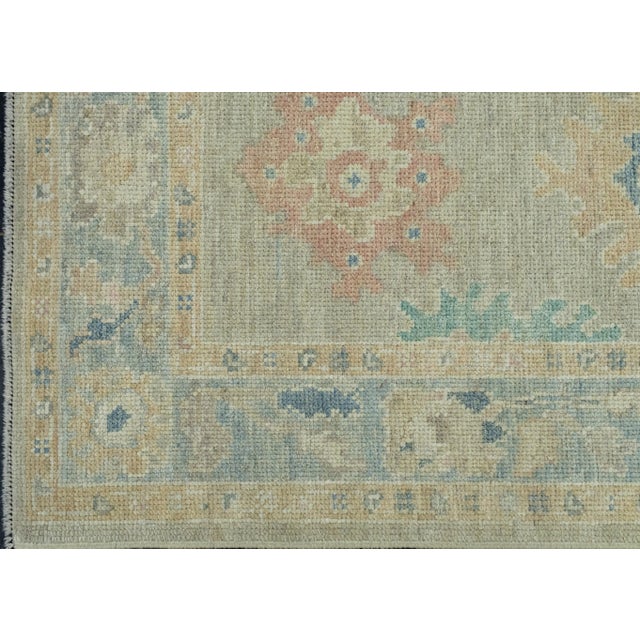 Turkish Oushak Runner Rug 2'11" x 11'5" #17438 For Sale In Houston - Image 6 of 8