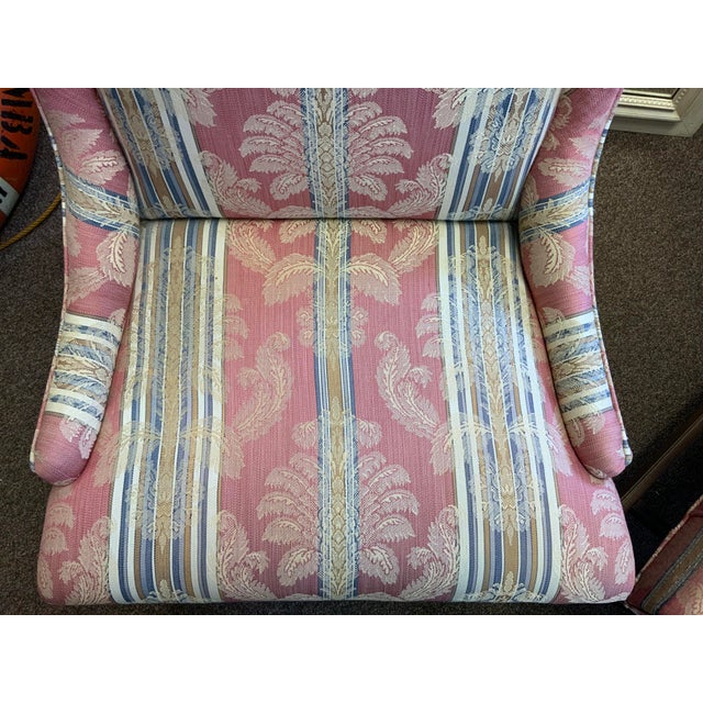 Red 20th Century Chippendale Style Upholstered Chairs, Pair For Sale - Image 8 of 12