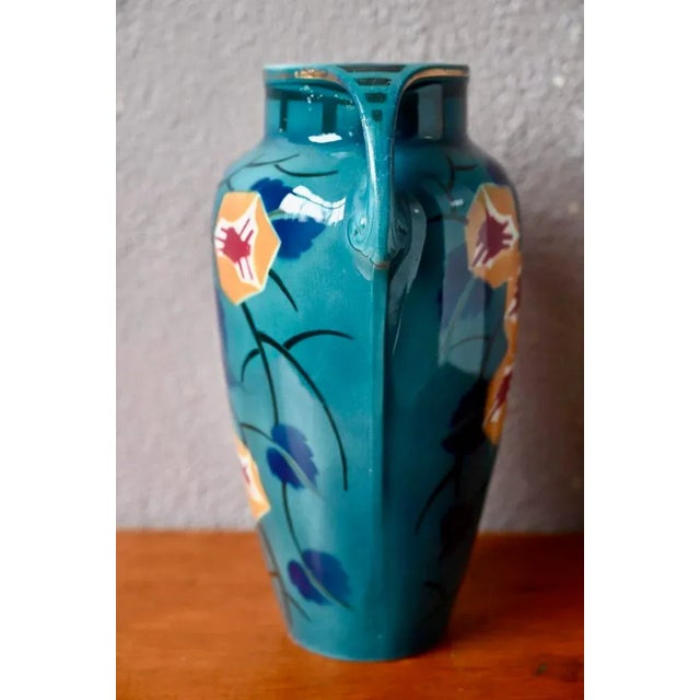 Large Vintage Vase by Keller & Guérin Lunéville, 1920s For Sale - Image 6 of 13