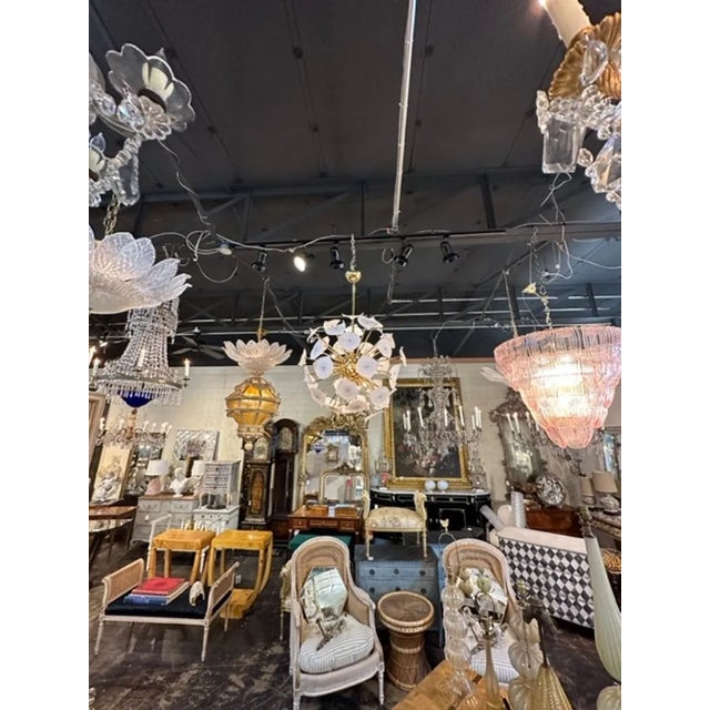 Murano Glass and Brass Sputnik Chandelier For Sale In Dallas - Image 6 of 7