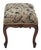 Antique French Walnut Ottoman Footstool W/ Floral Carving & Cabriole Legs 1910s For Sale In Los Angeles - Image 6 of 16