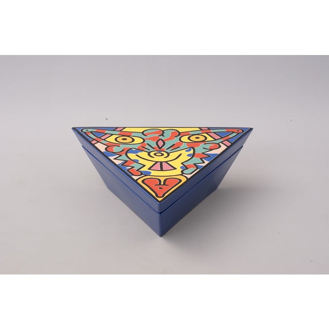Limited edition porcelain box by Keith Haring (1958-1990) or rather licensed by his estate in 1992 and produced in...