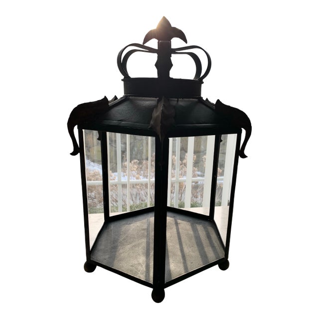 1980s Tole Metal Pedestal or Display For Sale