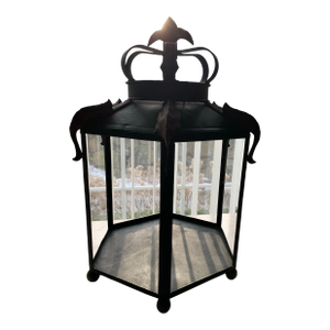 1980s Tole Metal Pedestal or Display